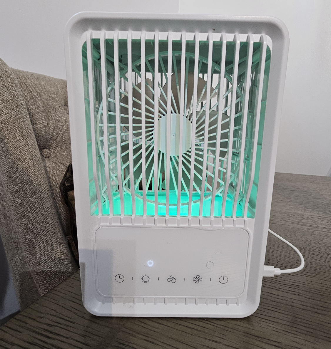 Portable Air Cooler Fan with LED Light - photo 2