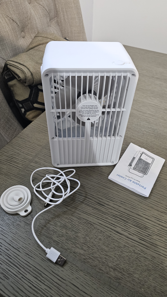 Portable Air Cooler Fan with LED Light - photo 4