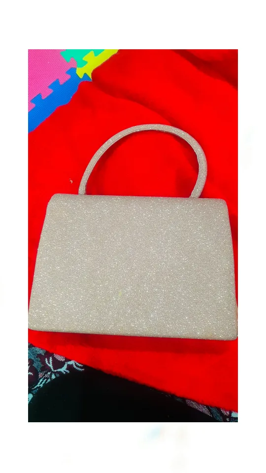 Sparkly Champagne Rhinestone Bow Evening Bag image indicator(4)