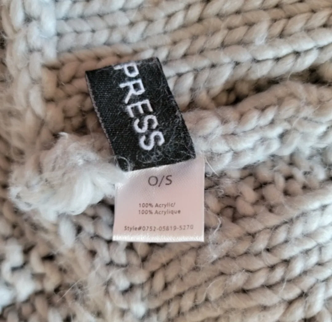 🧡 grey knit infinity scarf image indicator(3)