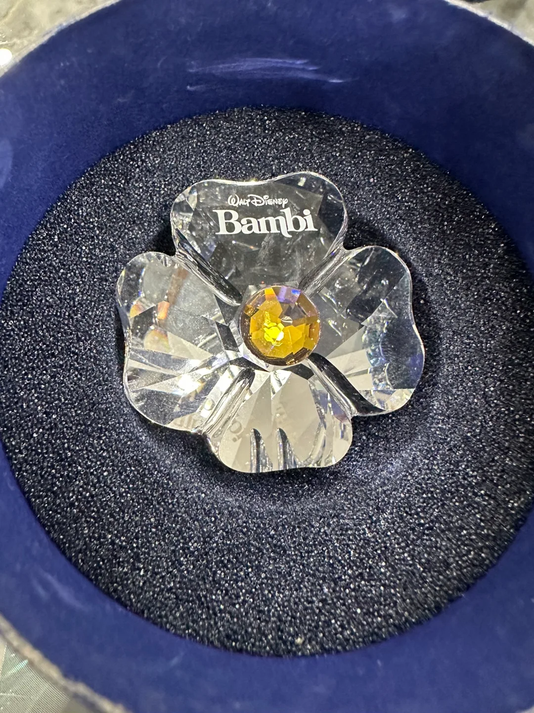 Swarovski Title Plaque Bambi Flower Figurine image indicator(3)