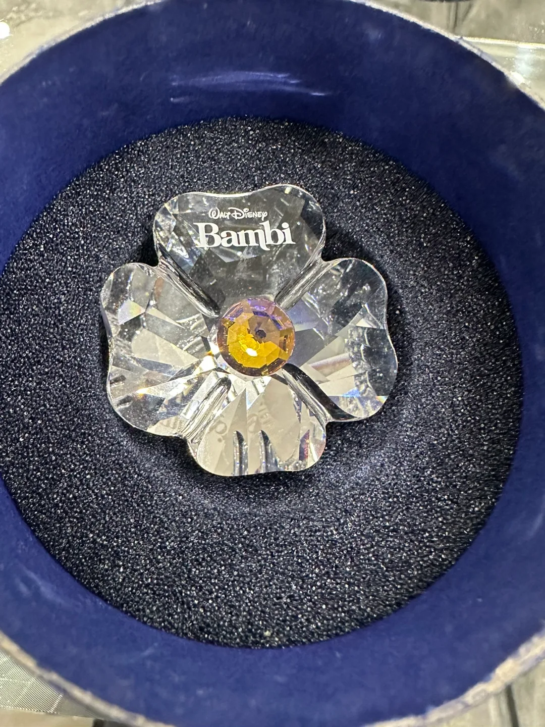 Swarovski Title Plaque Bambi Flower Figurine image indicator(5)