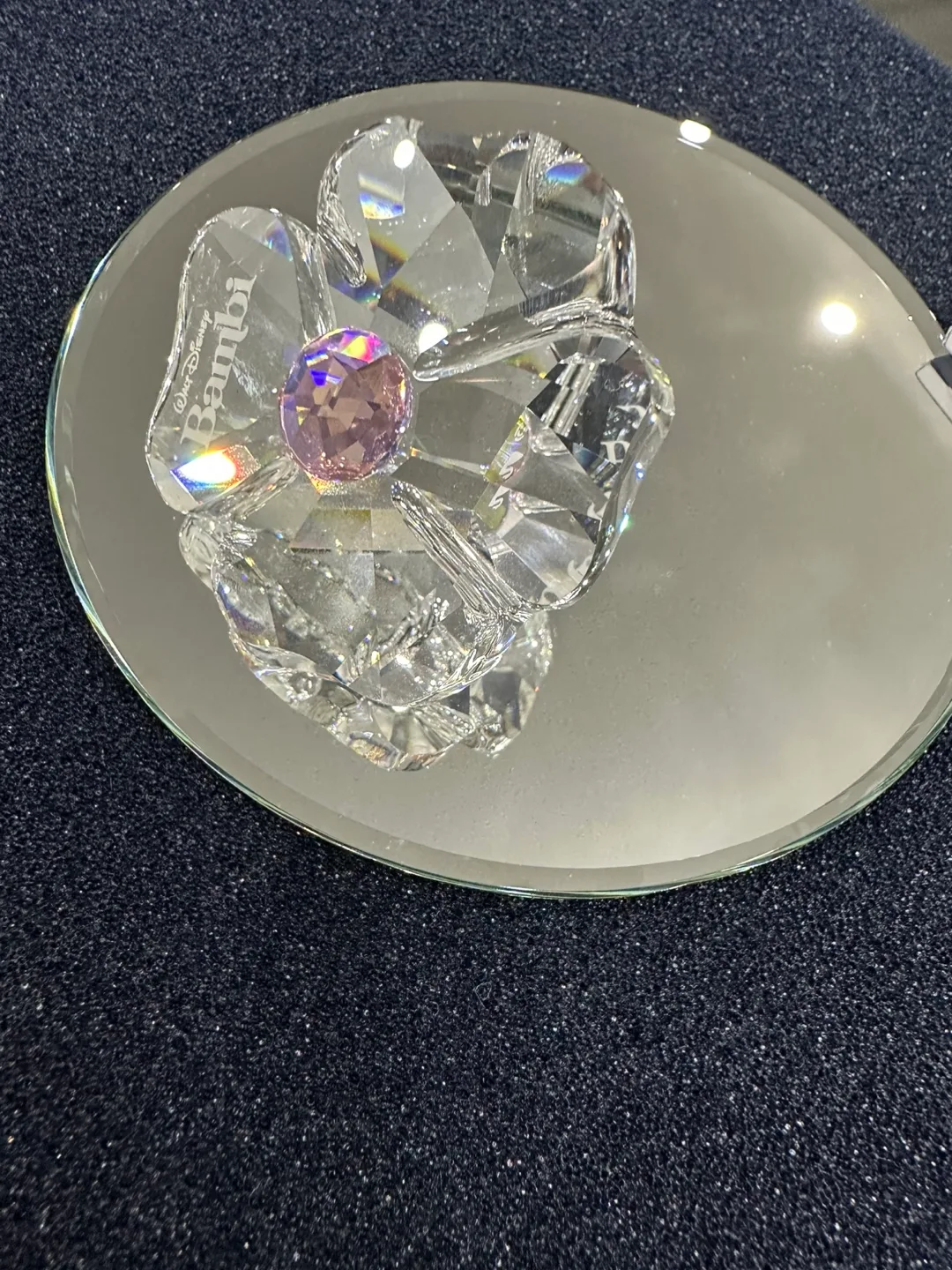 Swarovski Title Plaque Bambi Flower Figurine image indicator(6)