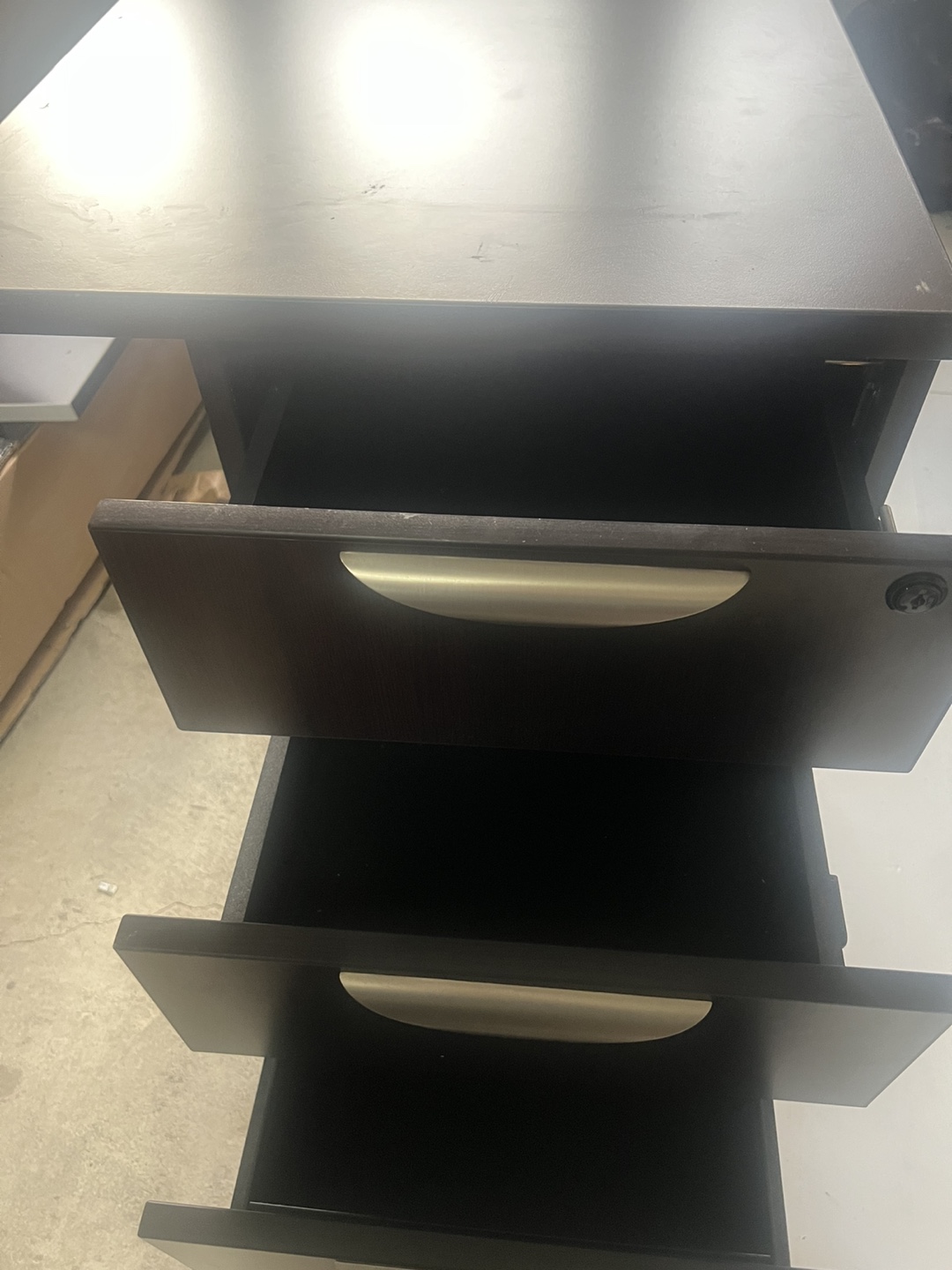 Dark Brown 3-Drawer Lateral Filing Cabinet - photo 3