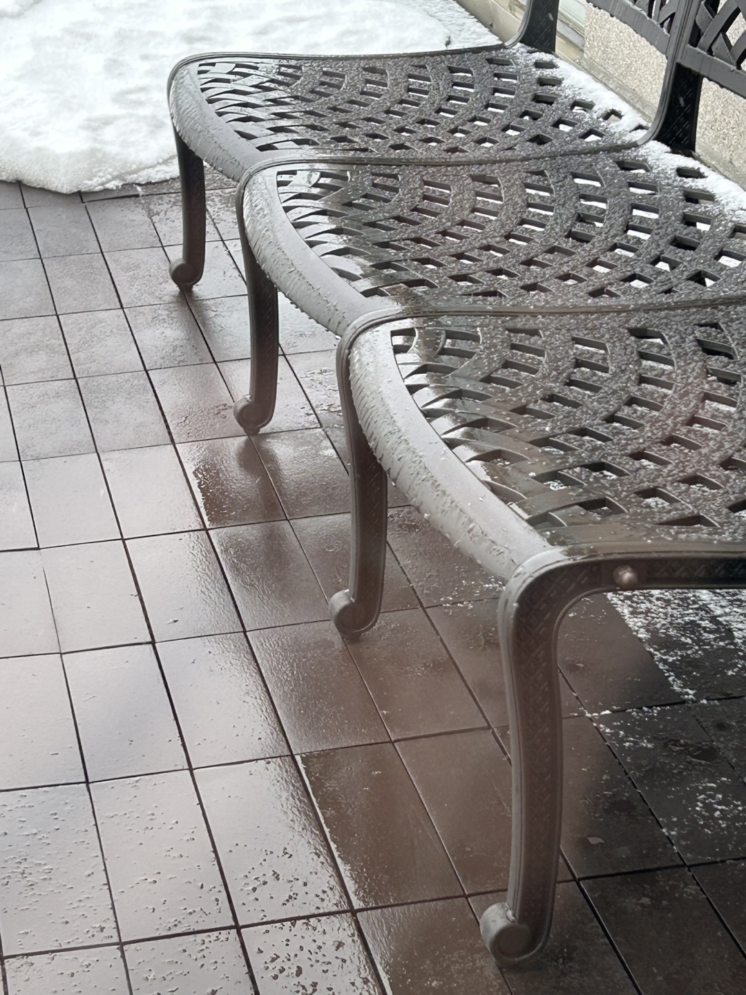 3 Seater Wrought Iron Outdoor Bench - photo 5