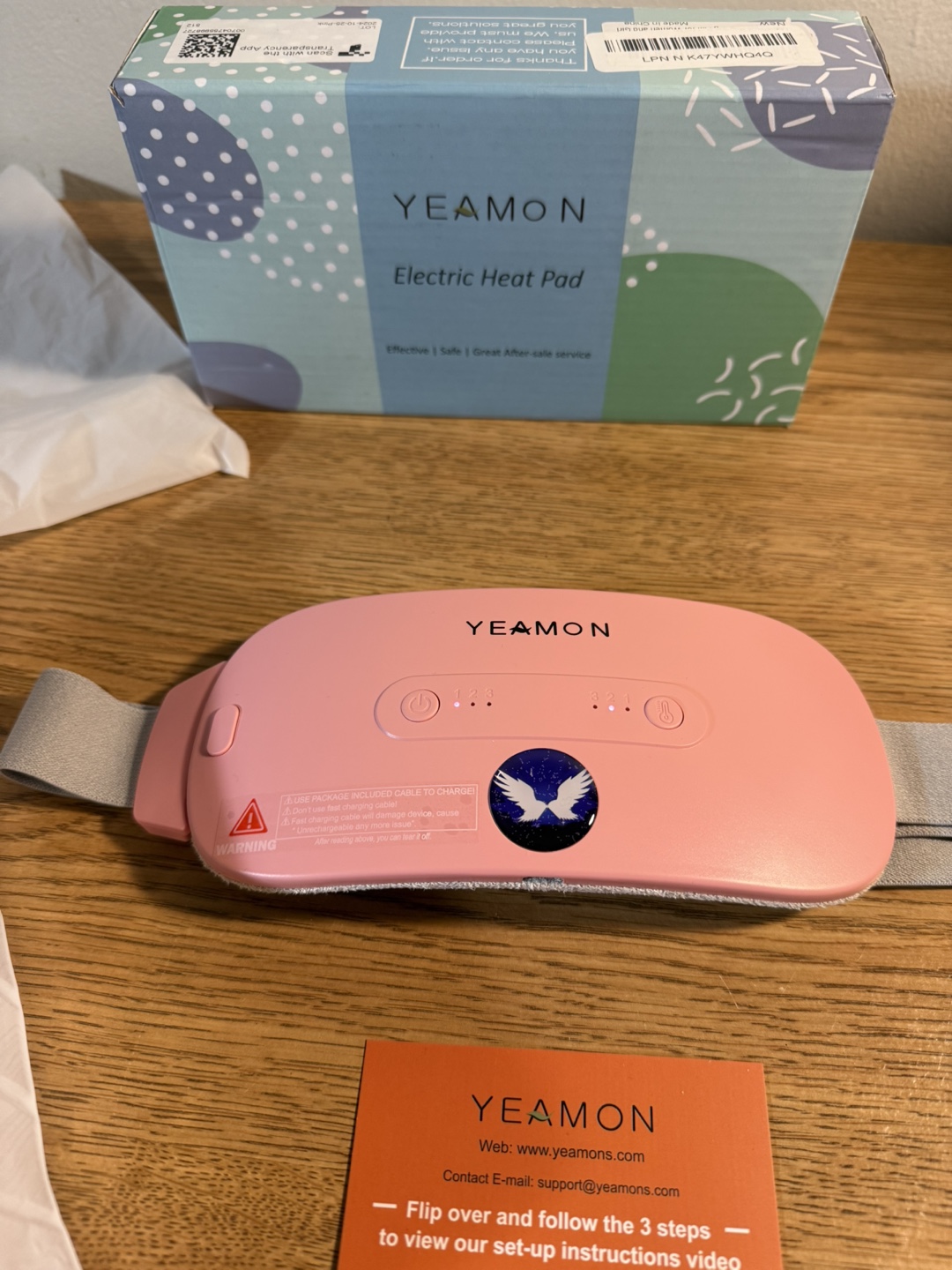 YEAMON Electric Heat Pad - Portable & Cordless - photo 2