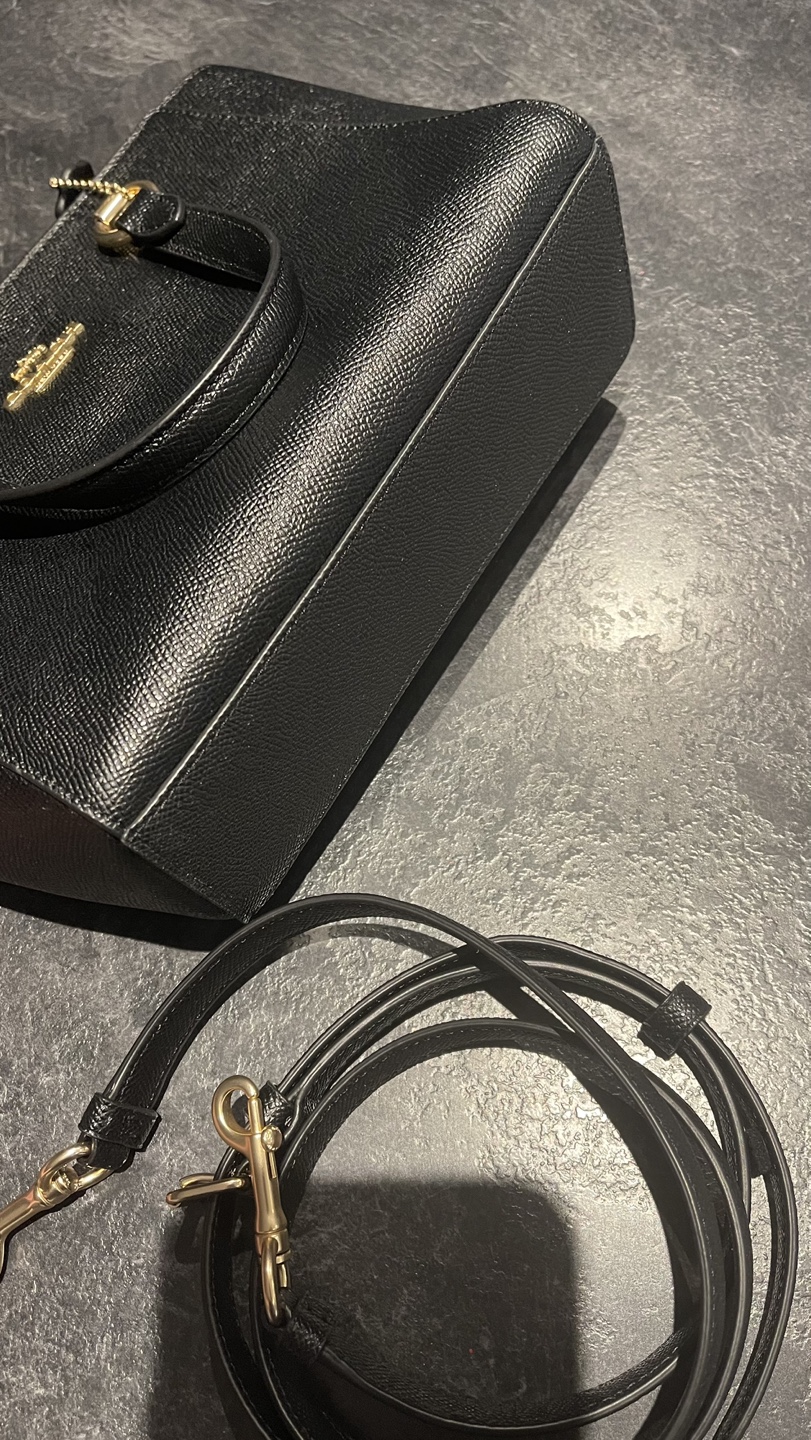 Coach Black Leather Handbag with Strap - photo 3