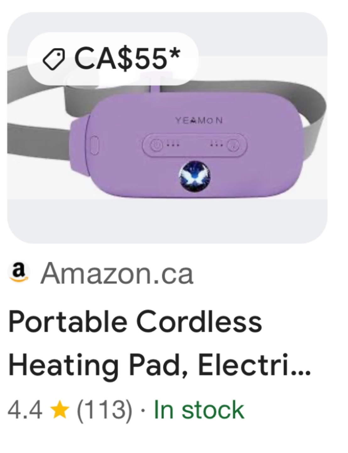 YEAMON Electric Heat Pad - Portable & Cordless - photo 5