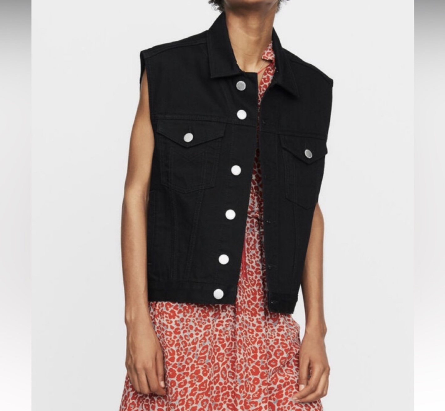 Maje Denim black Vest  (NWOT)