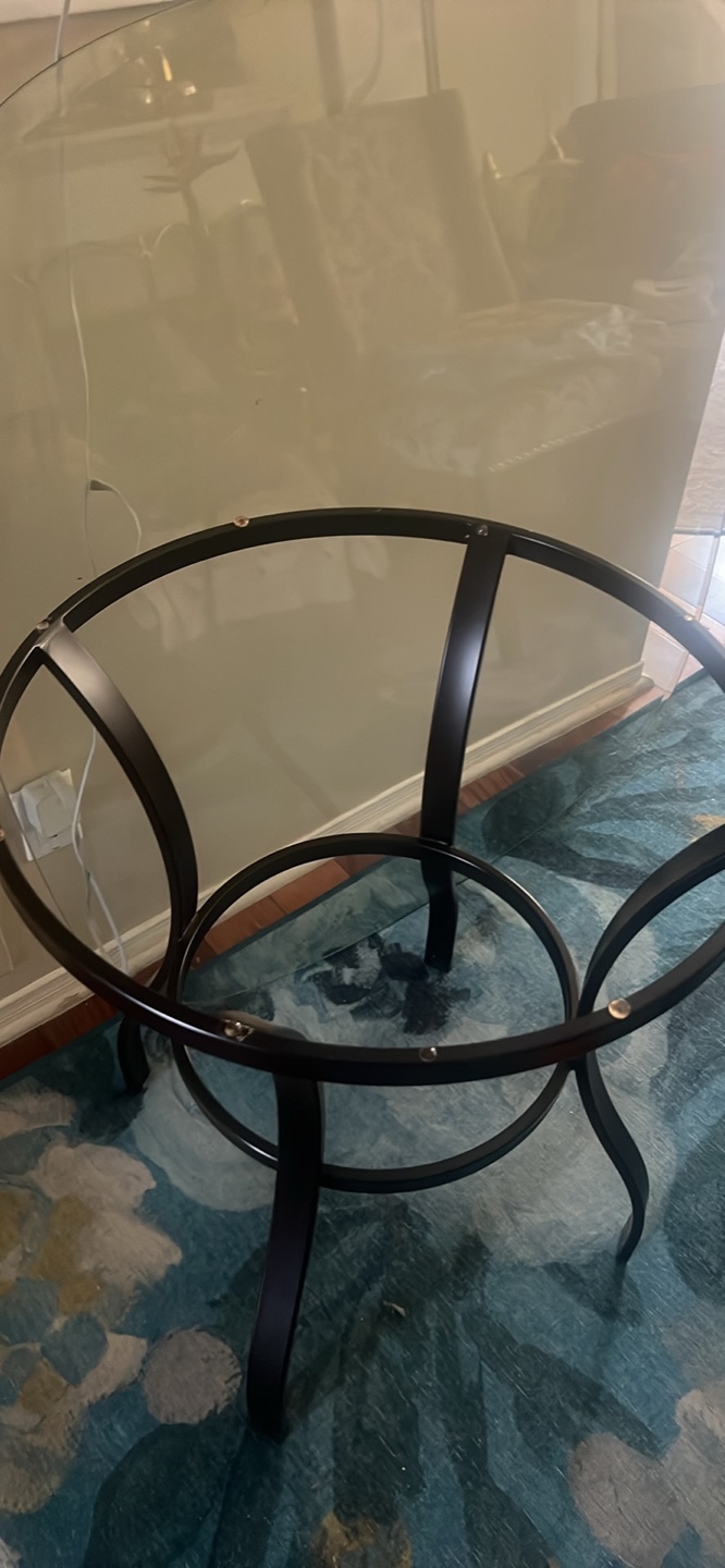 Glass top dining table - photo 3