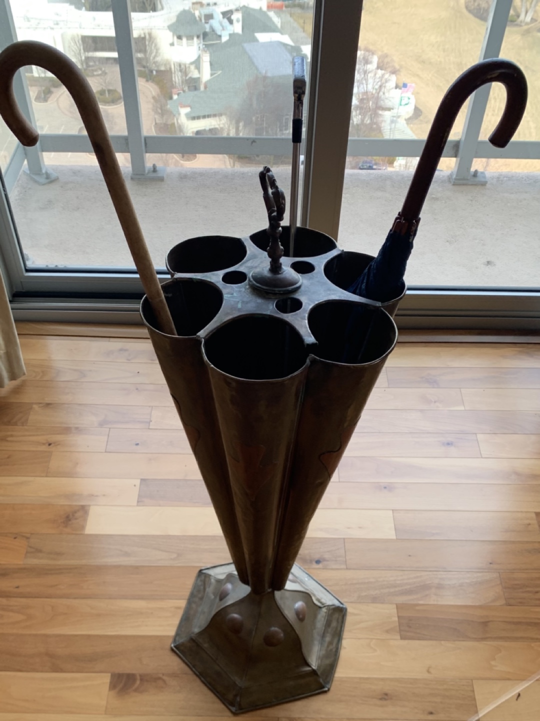 Vintage Brass Umbrella Stand