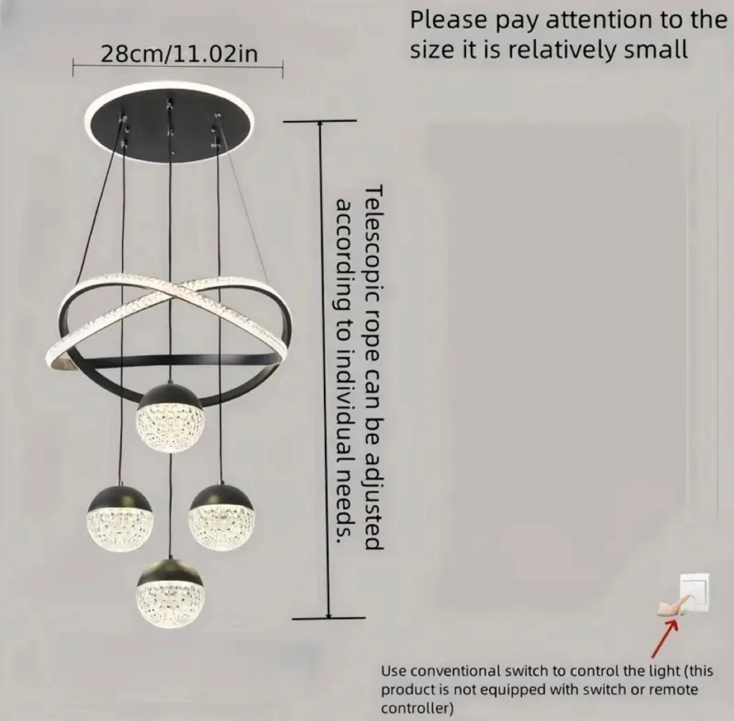 Modern Crystal LED Chandelier image indicator(3)