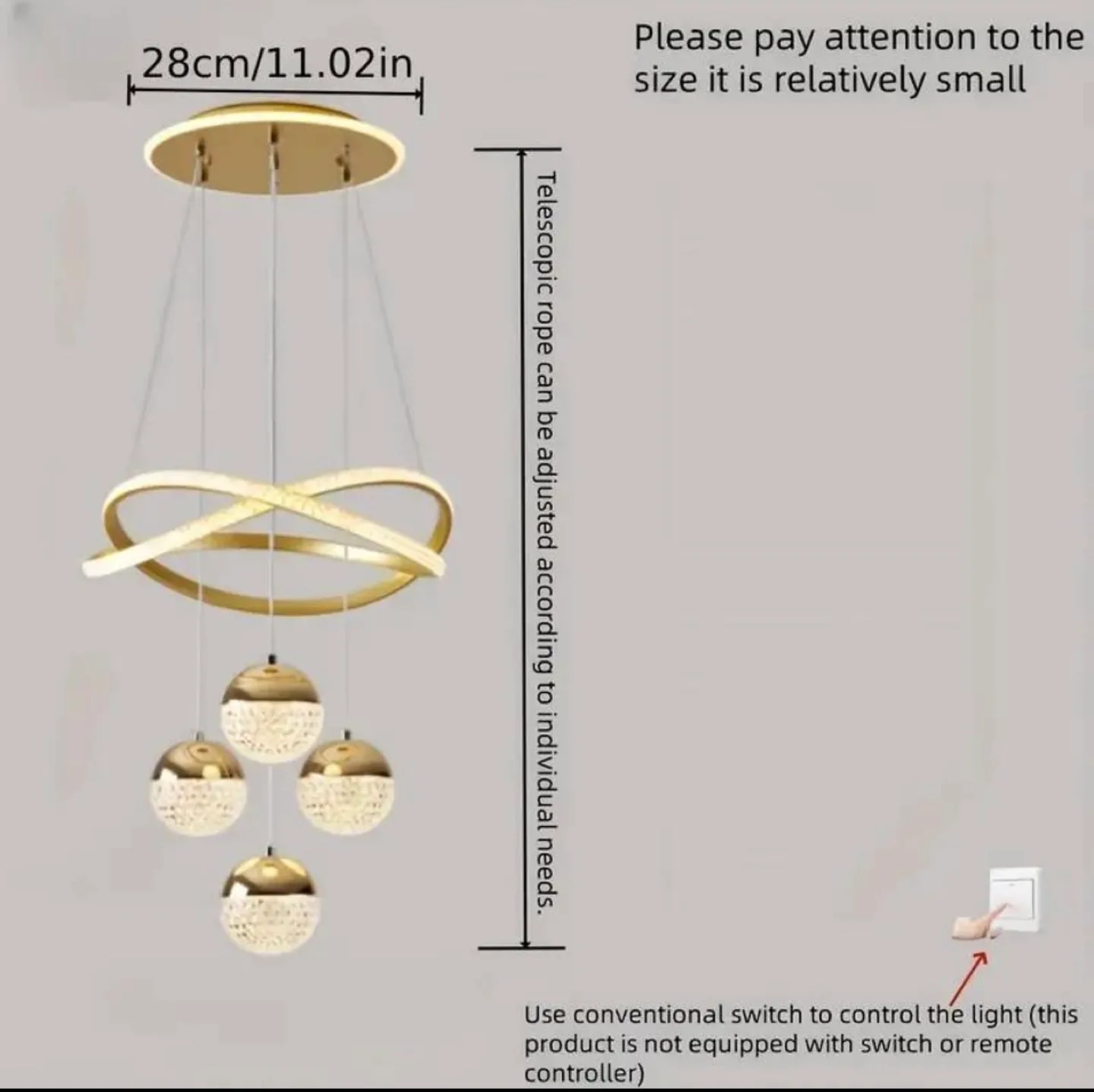 Modern Crystal LED Chandelier image indicator(2)