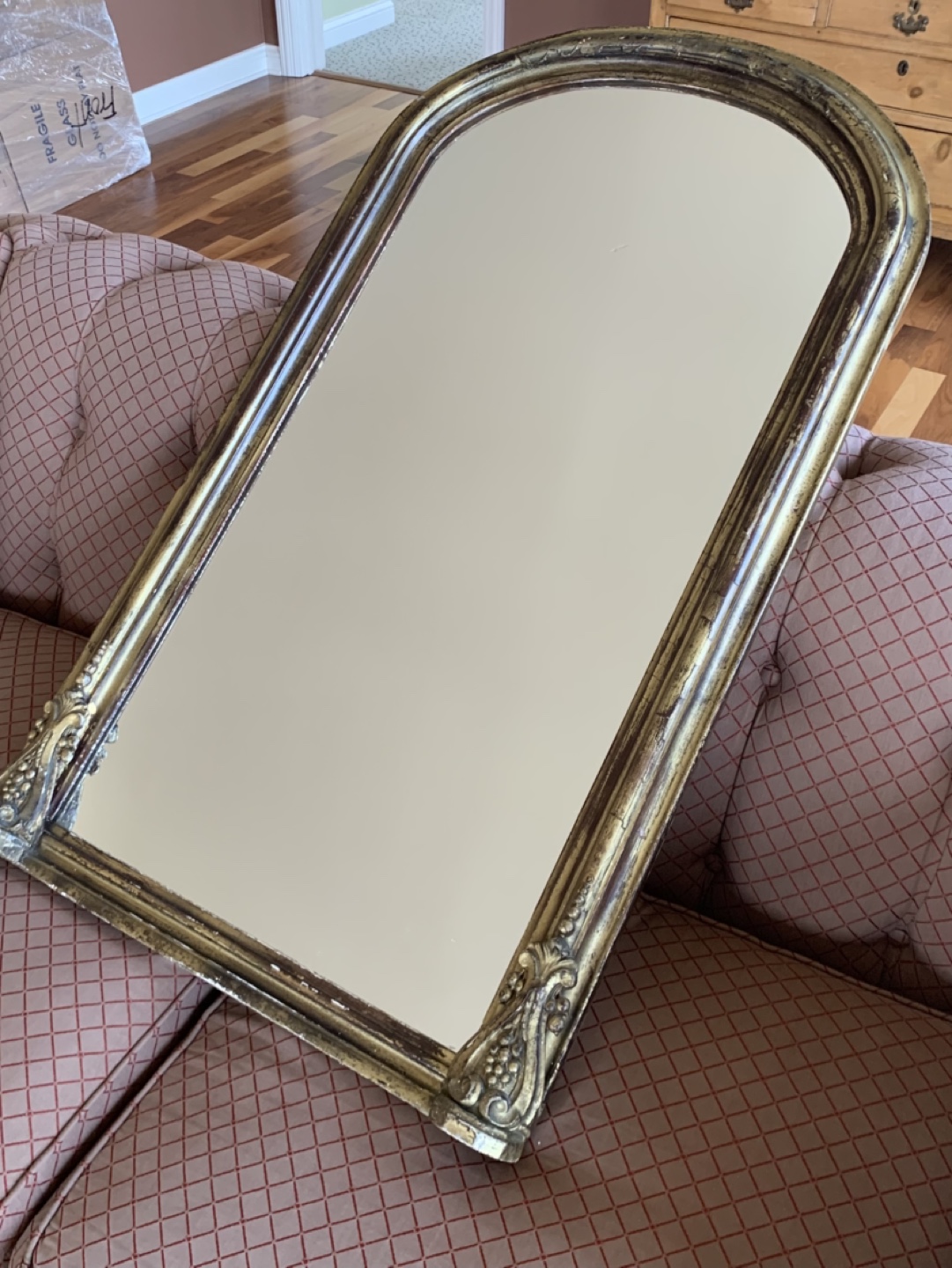 Antique Gold Arch Mirror - photo 2