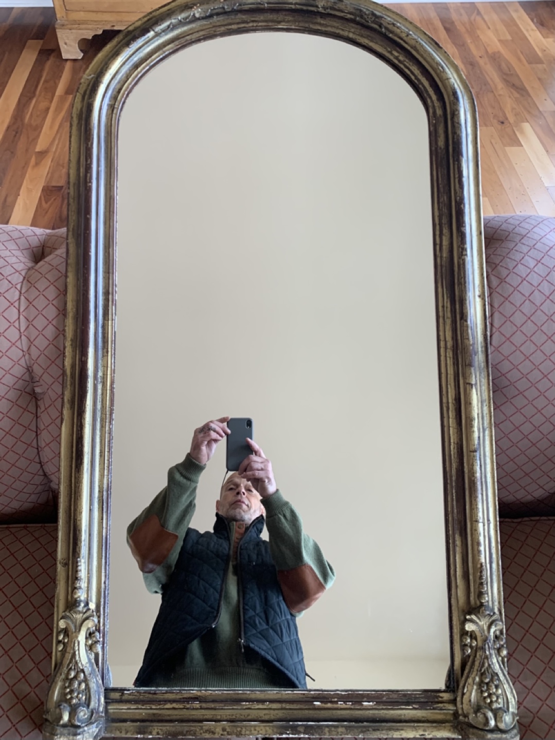 Antique Gold Arch Mirror
