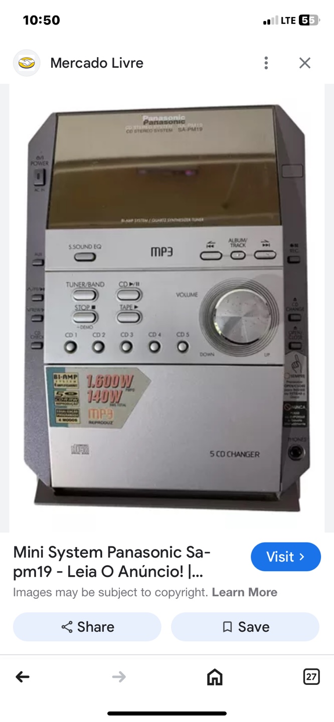Panasonic SA-PM193 5-Disc CD Changer Stereo System - photo 2