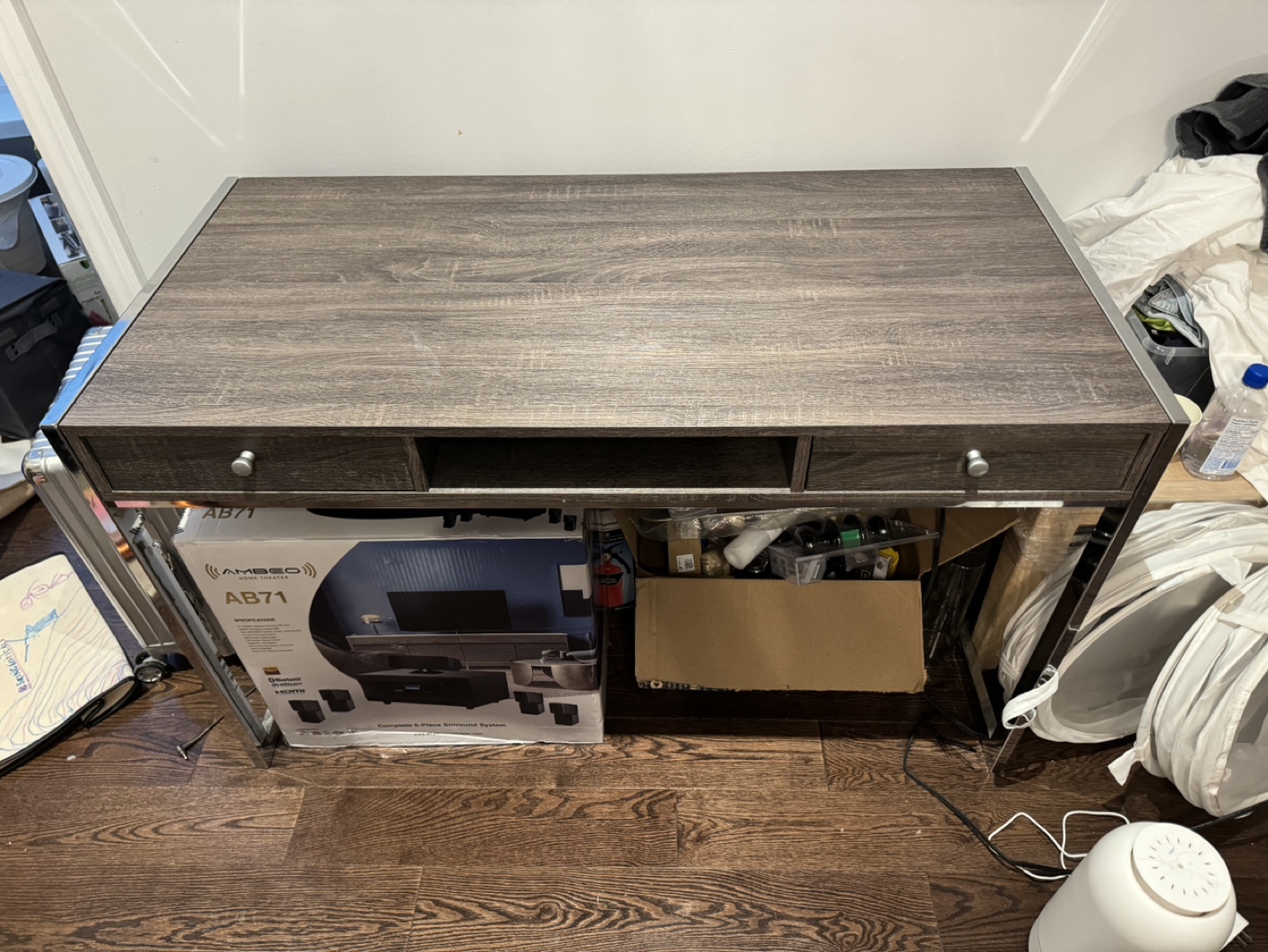 Modern Writing Desk with Metal Legs