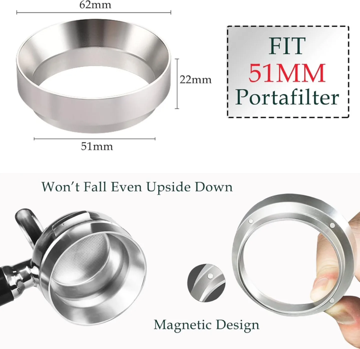 ‼️SALE ‼️51mm Espresso Magnetic Dosing Ring Funnel image indicator(7)