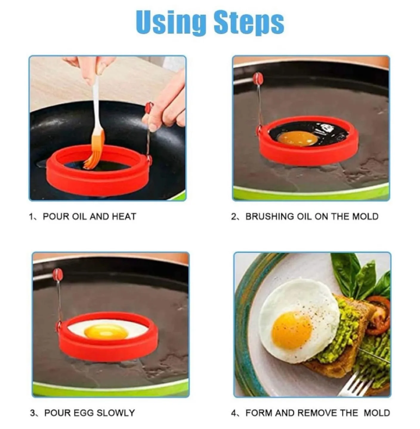 Silicone Egg Rings - Set of 6 image indicator(2)