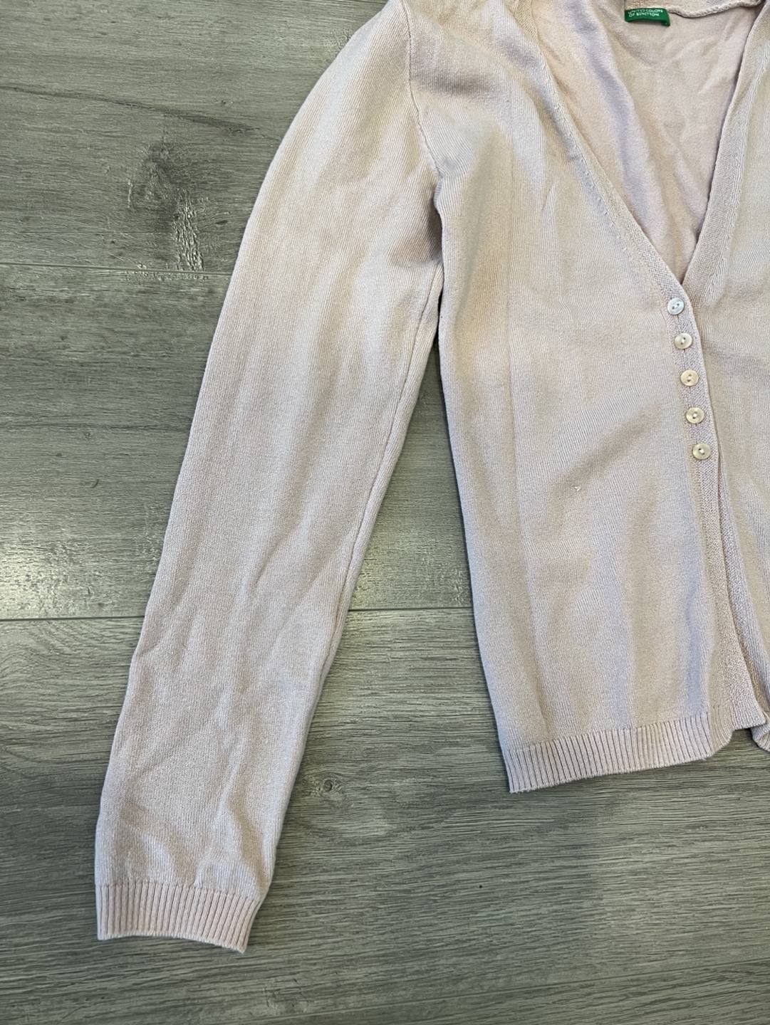 Pink Benetton Cardigan Sweater Small - photo 3