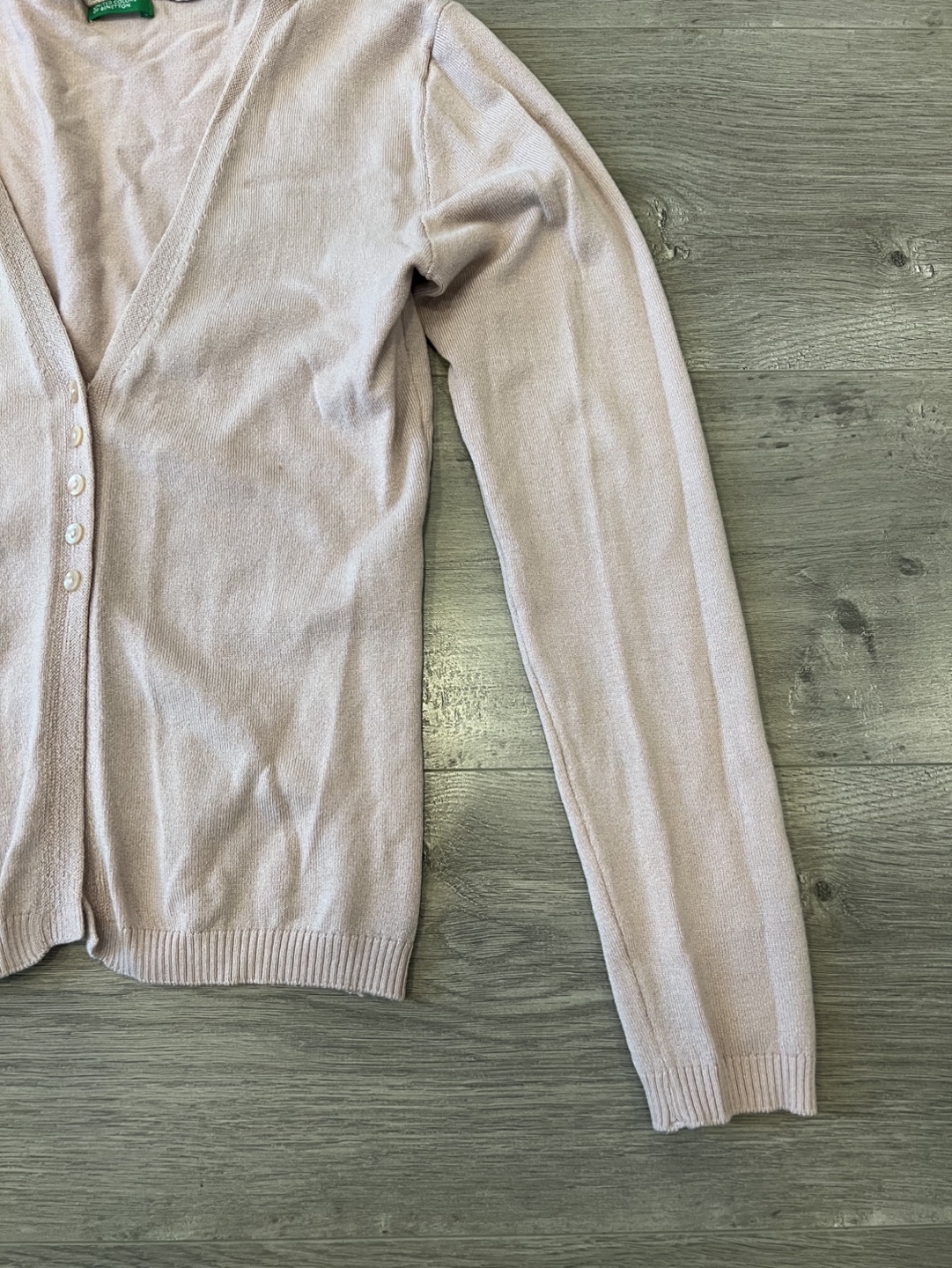 Pink Benetton Cardigan Sweater Small - photo 4