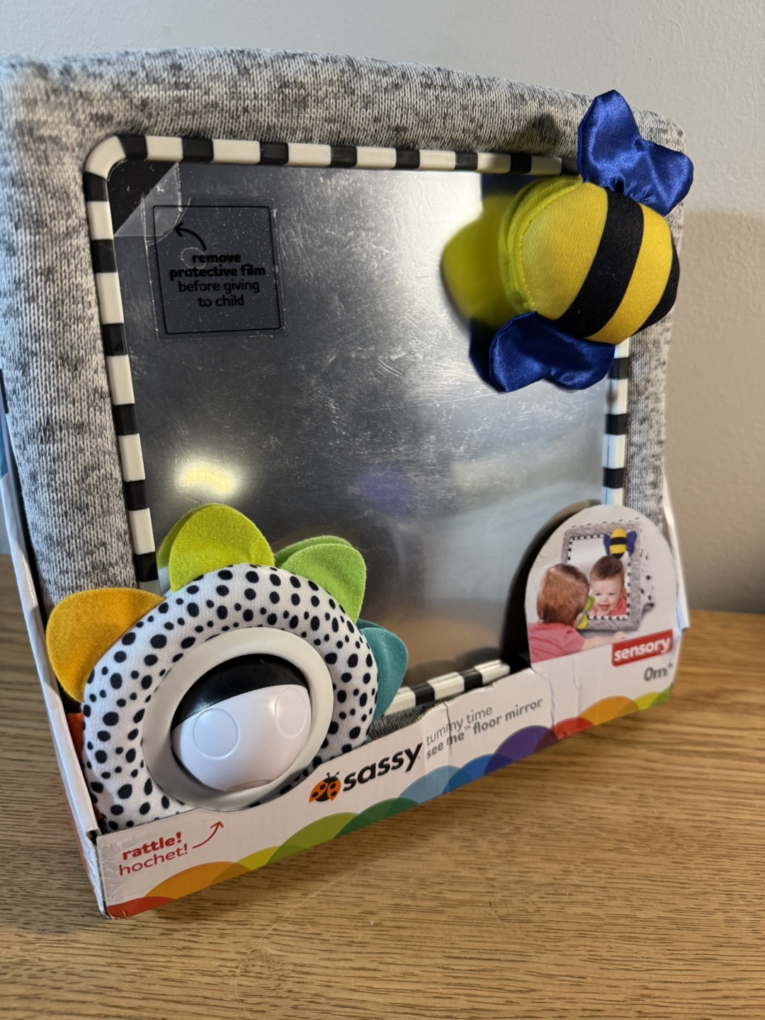 Sassy Tummy Time Floor Mirror for Baby