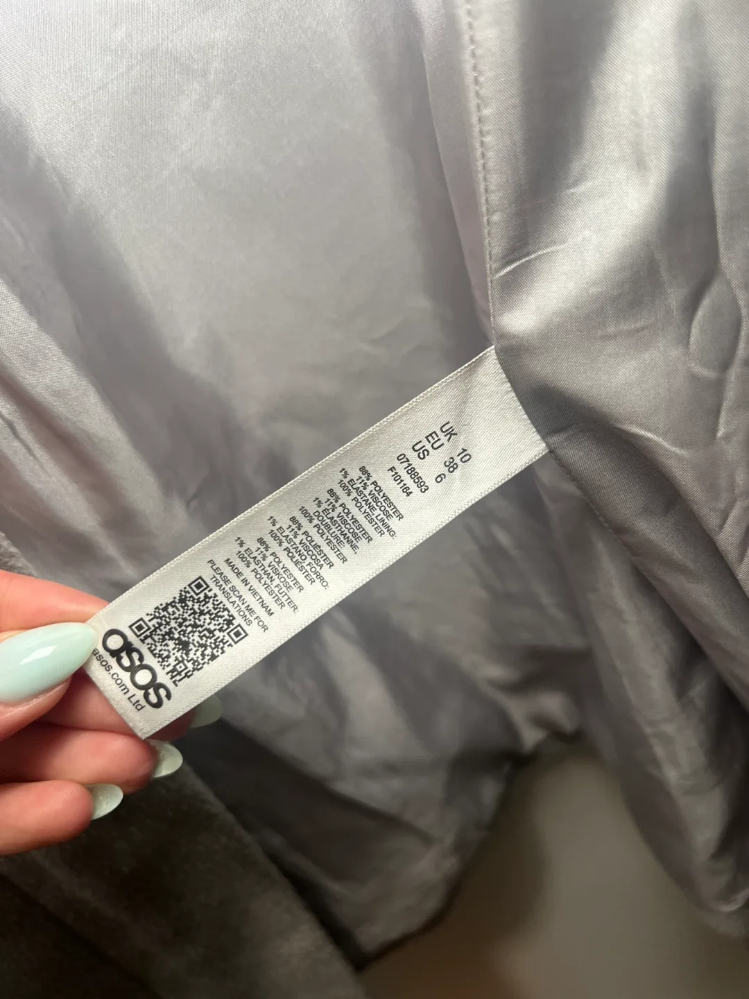 ASOS Grey Hooded Peacoat Size 10 image indicator(4)