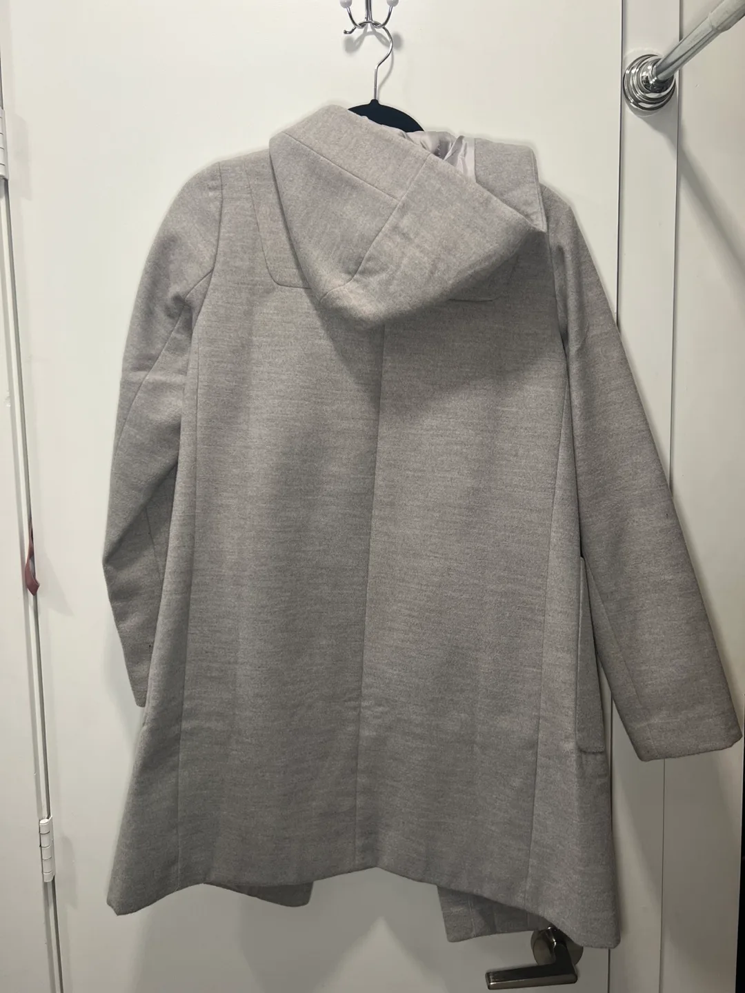 ASOS Grey Hooded Peacoat Size 10 image indicator(5)