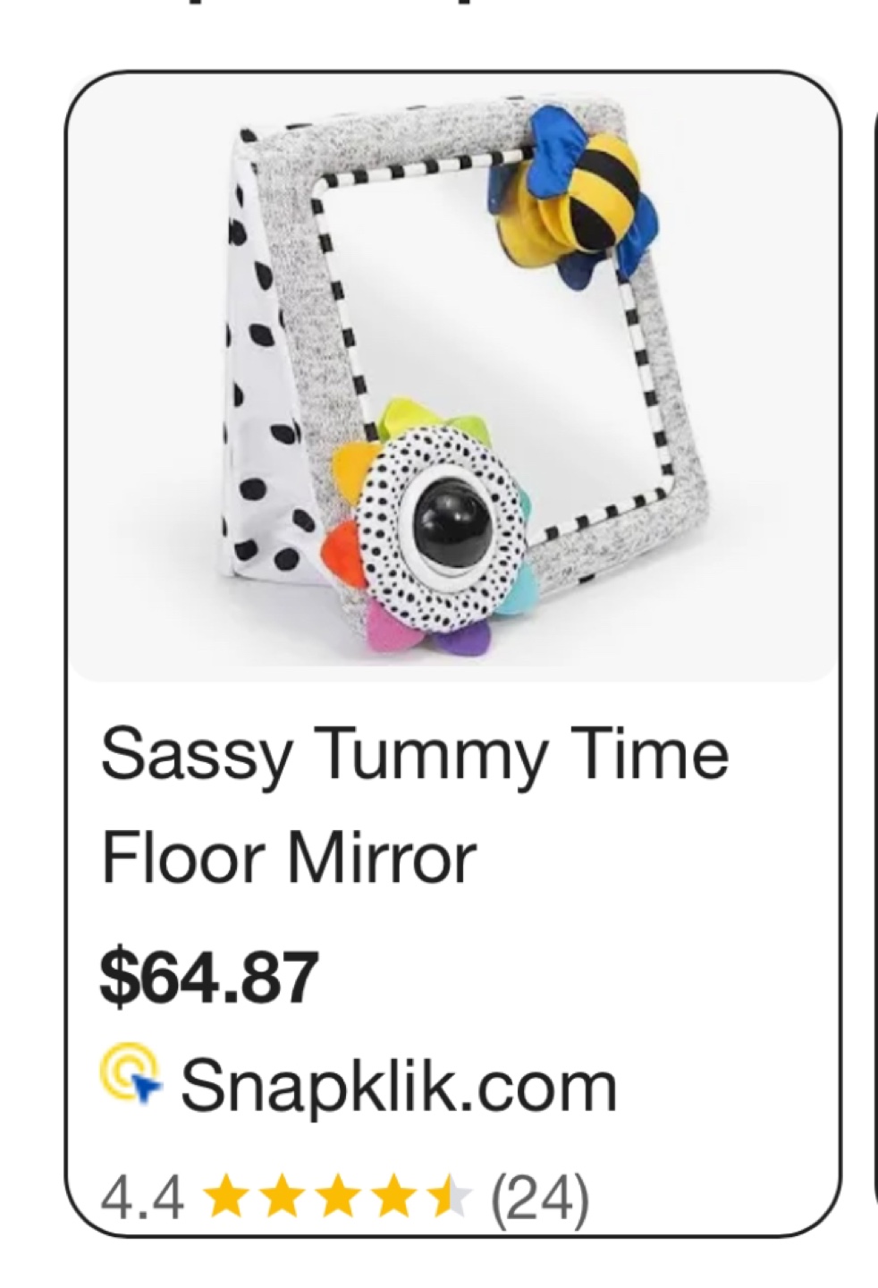 Sassy Tummy Time Floor Mirror for Baby - photo 5