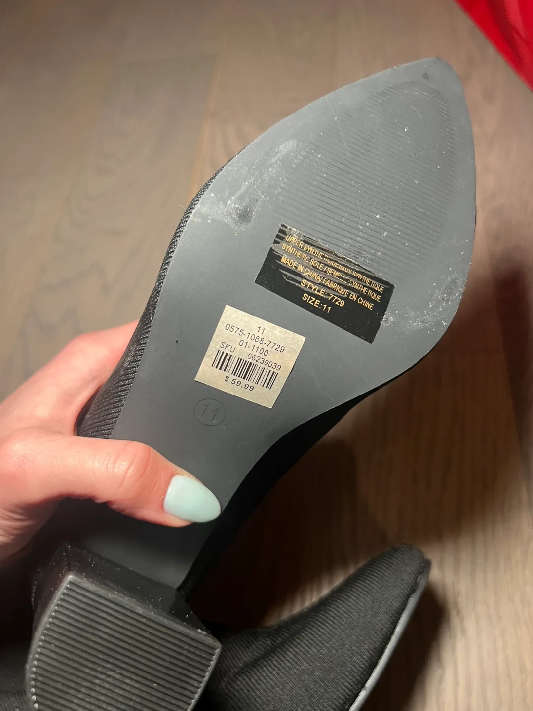 Black Knit Sock Booties - Size 11 image indicator(4)