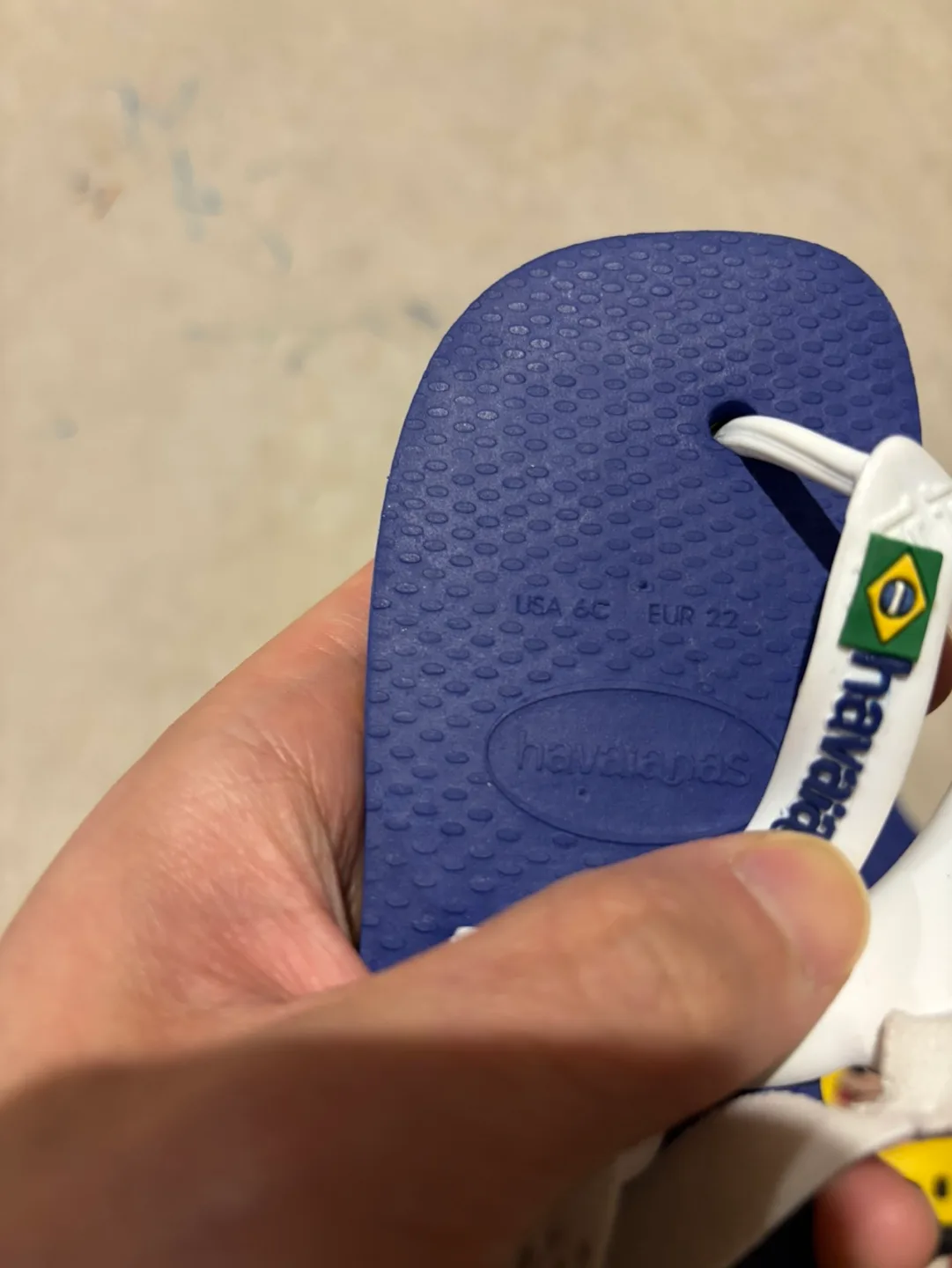 Havaianas Baby Size 6C/6T (20) Brazil Logo Flip Flop Sandals image indicator(2)