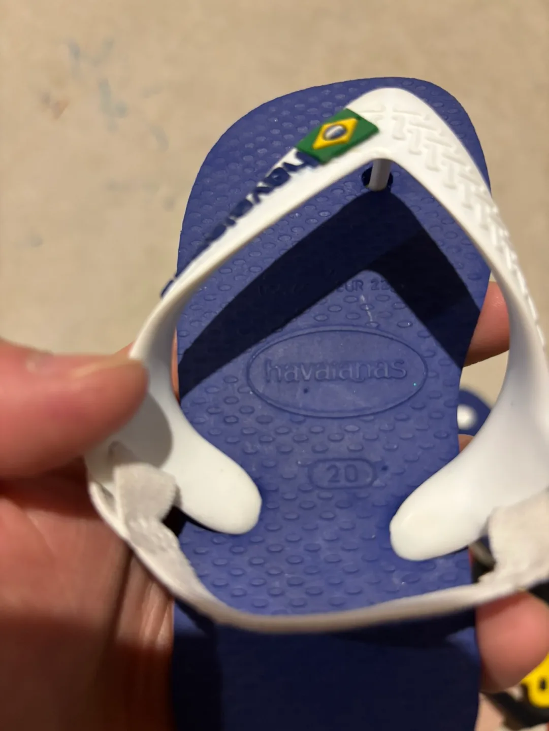 Havaianas Baby Size 6C/6T (20) Brazil Logo Flip Flop Sandals image indicator(3)