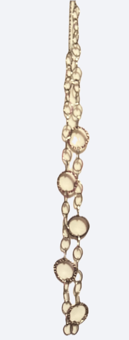 Elegant Silver Tone Beaded Necklace