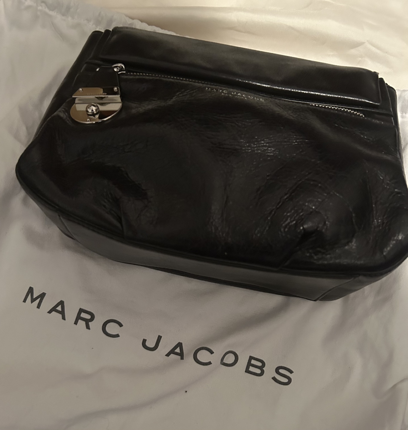 Marc Jacobs Black Leather Shoulder & Clutch Bag