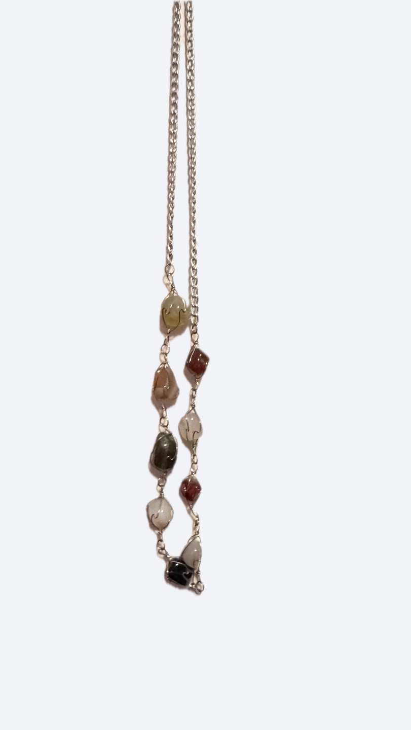 Unique gemstone necklace