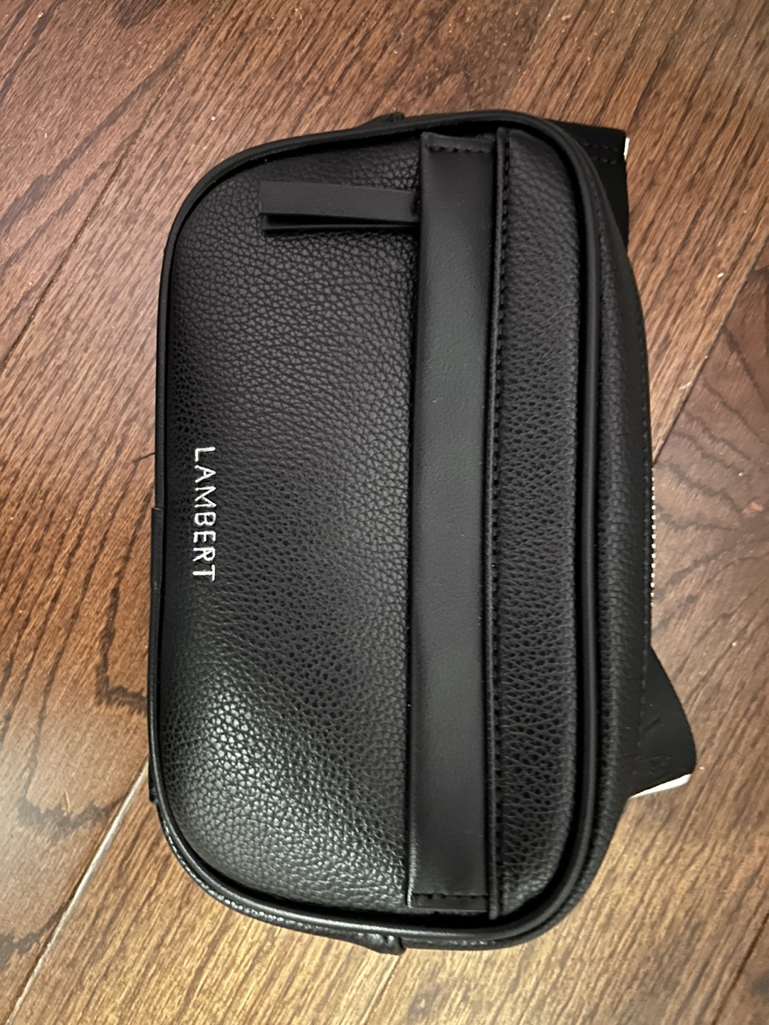Lambert Black Pebbled Vegan Belt Bag