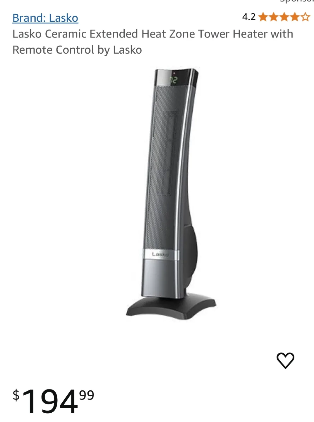 Lasko 1500W Ceramic Heater with Remote image indicator(2)