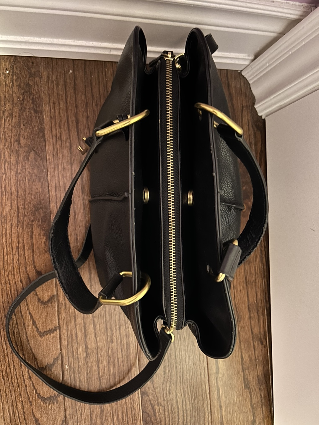 Fossil Black Leather Tote Bag - photo 2