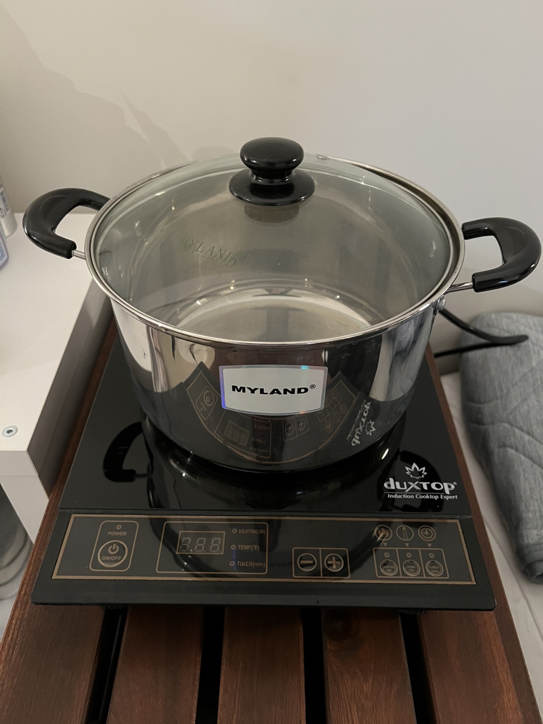 Induction Cooktop & Stainless Steel Pot