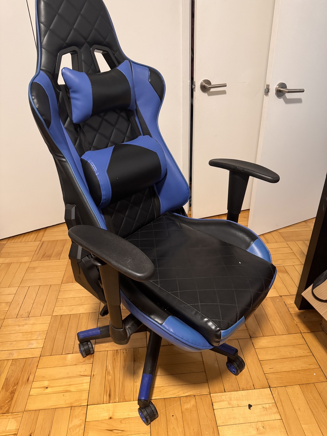 Blue and Black Gaming Chair