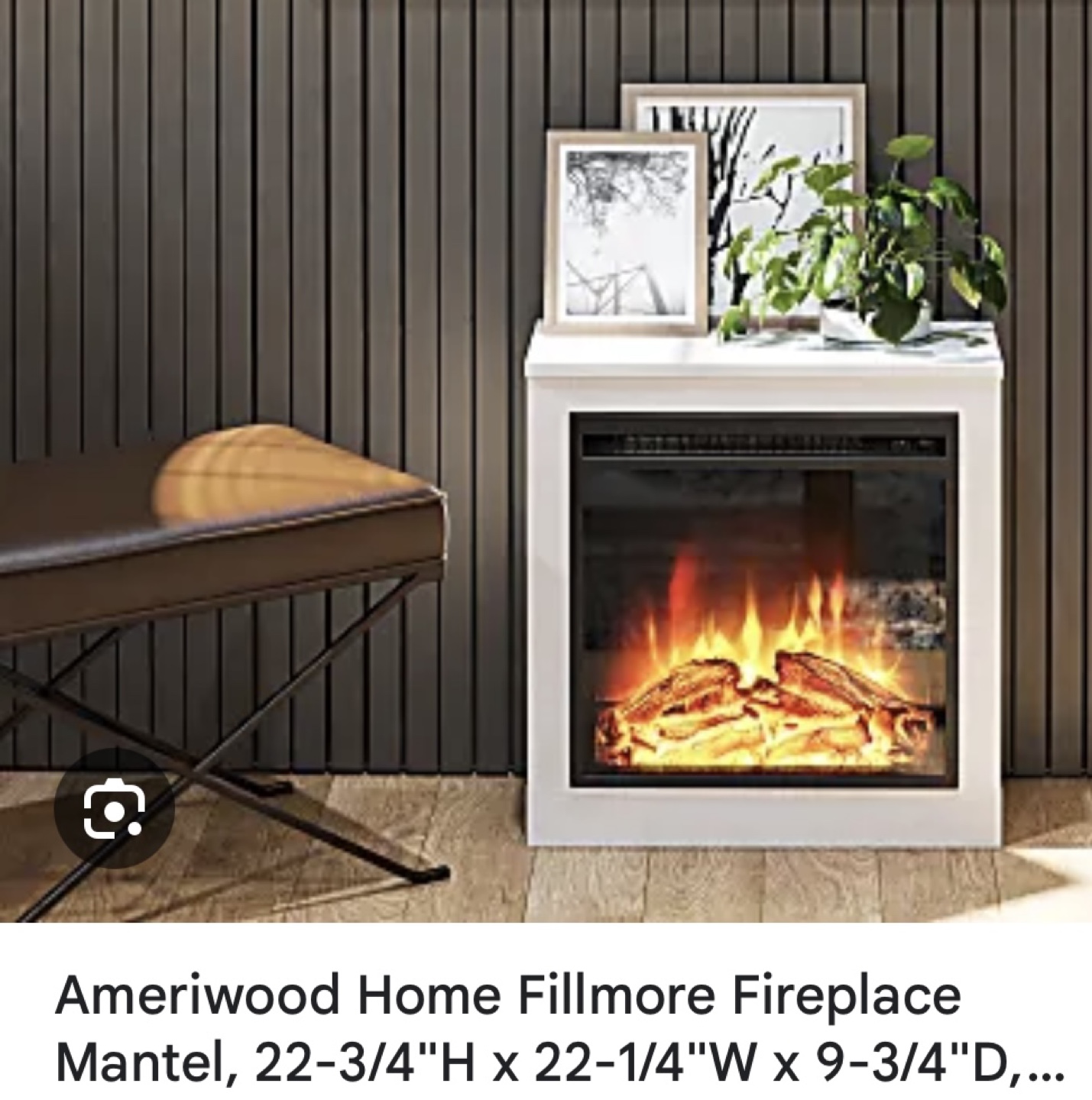 Ameriwood Home Fillmore Fireplace Mantel - Ivory Oak - photo 2