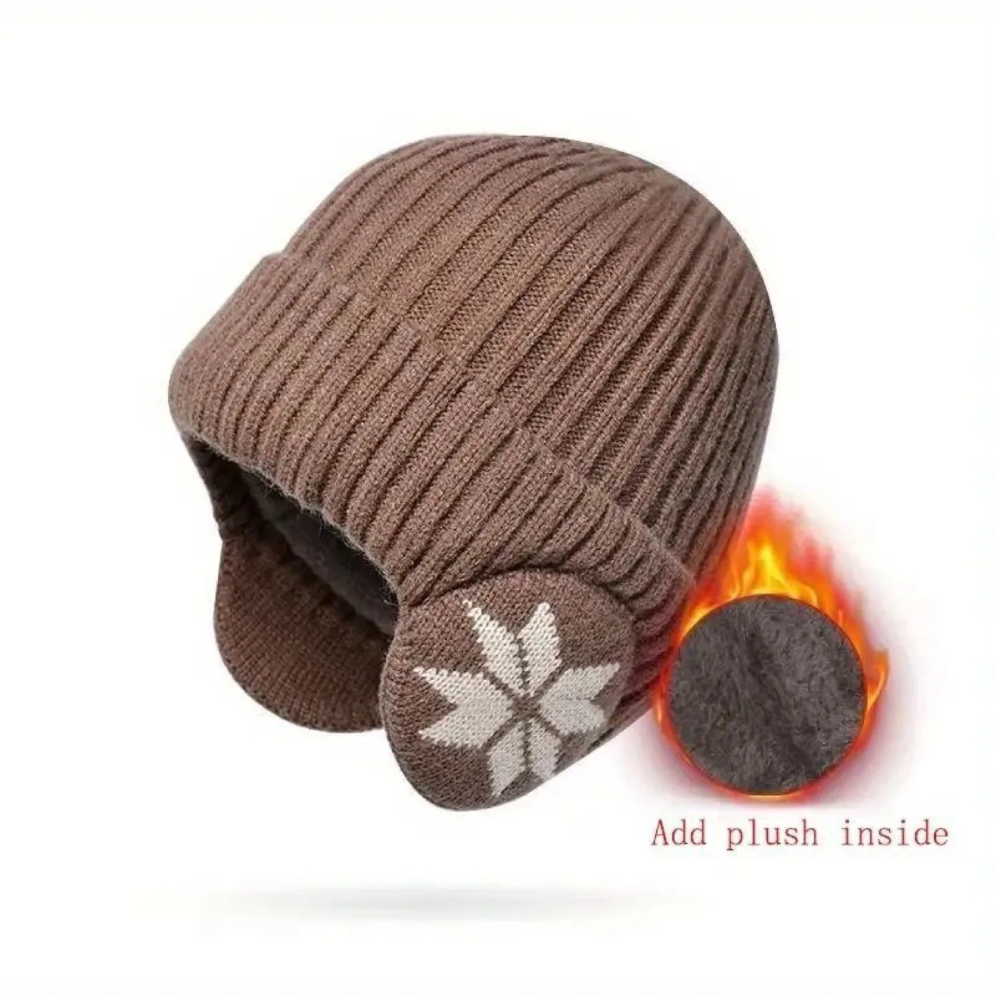 Winter Knitted Beanie with Ear Flaps - Multiple Colours image indicator(2)