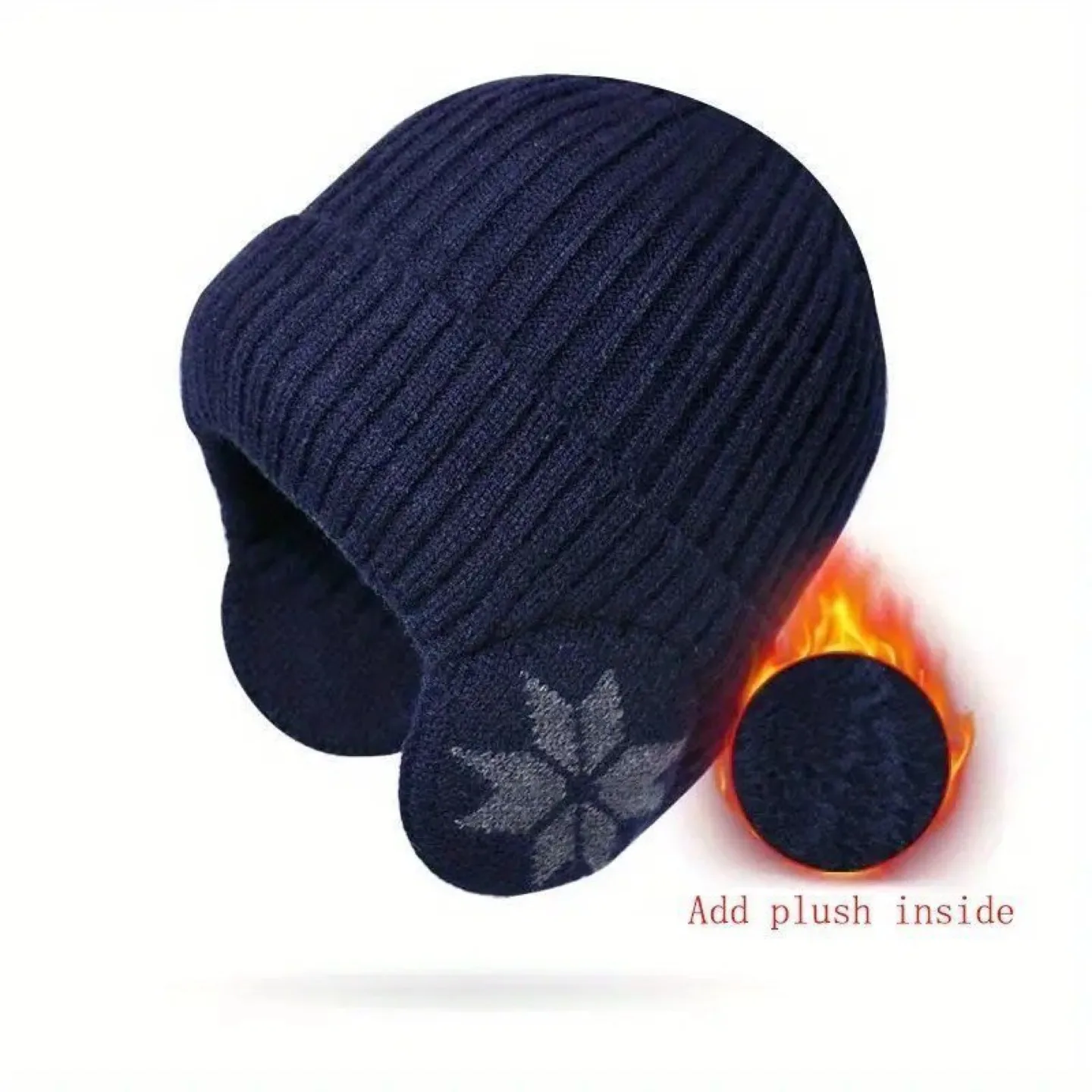 Winter Knitted Beanie with Ear Flaps - Multiple Colours image indicator(3)