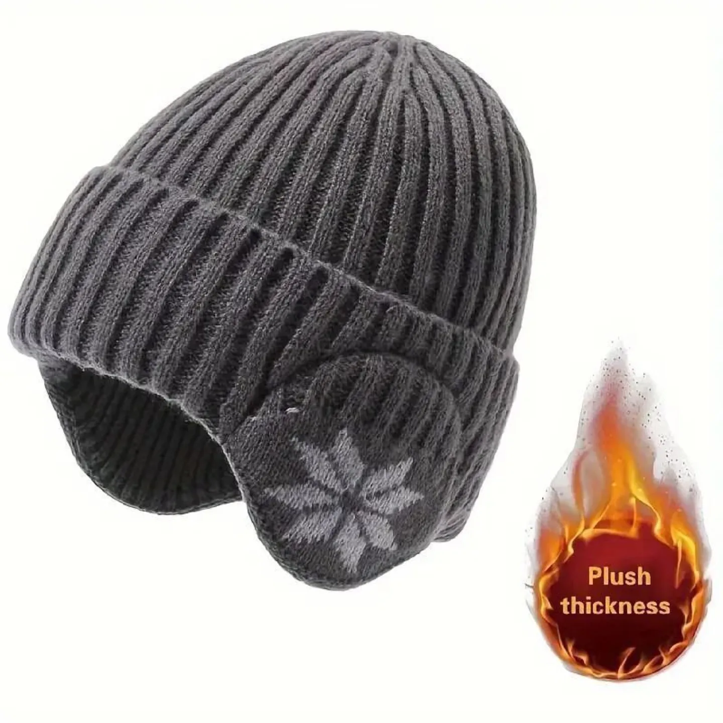 Winter Knitted Beanie with Ear Flaps - Multiple Colours image indicator(4)