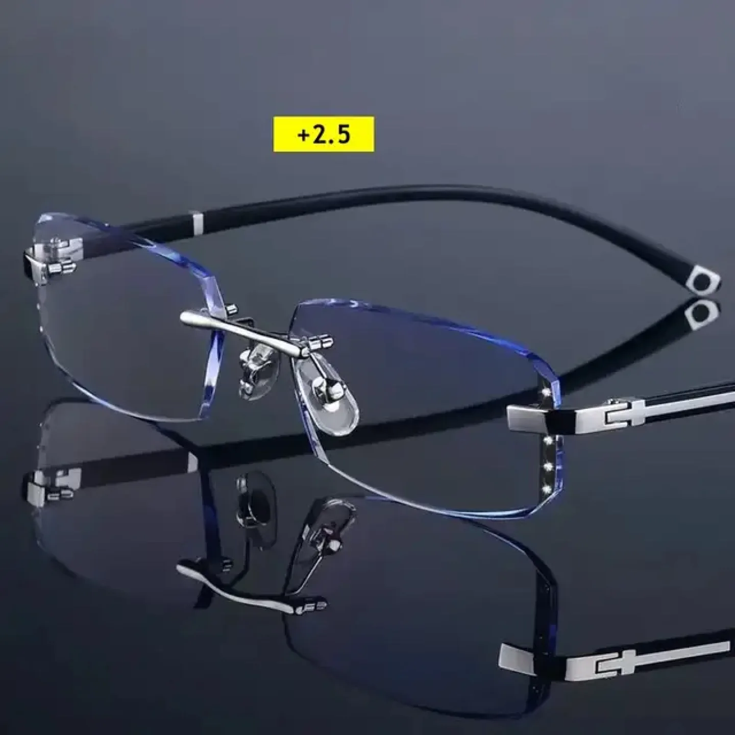 Men's rimless reading glasses +2.5, +3 image indicator(2)