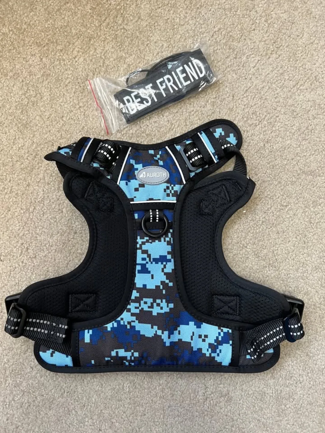 Auroth Tactical Dog Harness - Blue Camo, Medium image indicator(2)