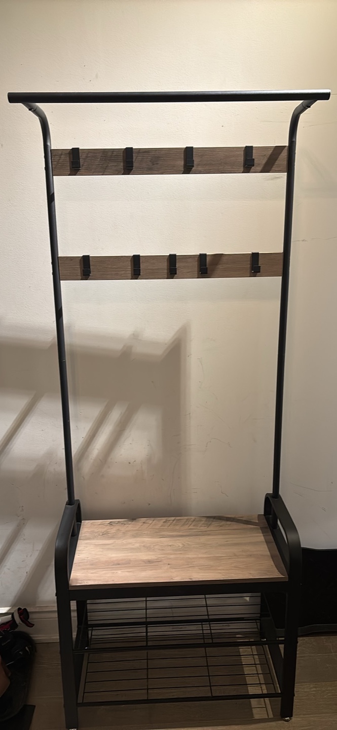 Coat Rack with Shoe Storage