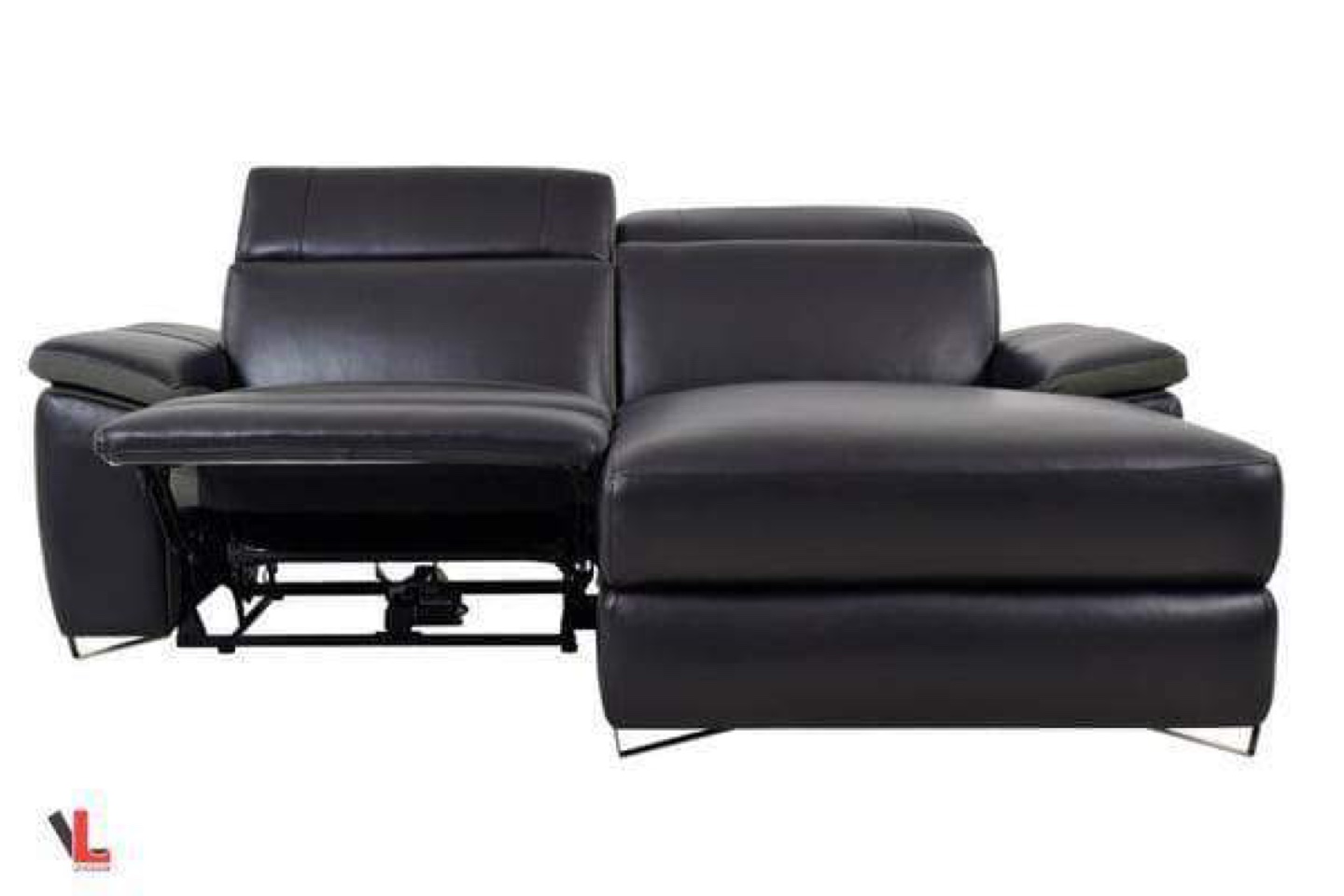 Reclining Leather Chaise Lounge - photo 2