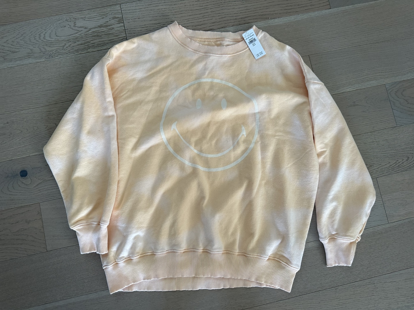 American Eagle Smiley Face Tie-Dye Crewneck Sweatshirt