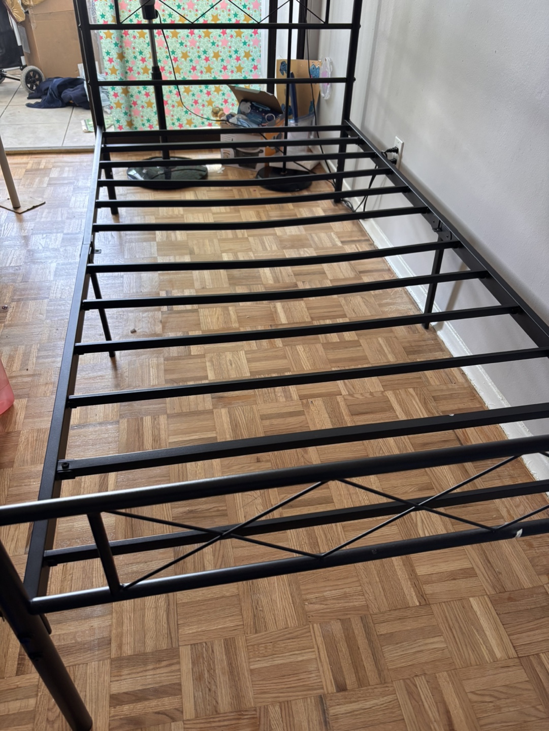 Twin Size Black Metal Bed Frame - photo 2